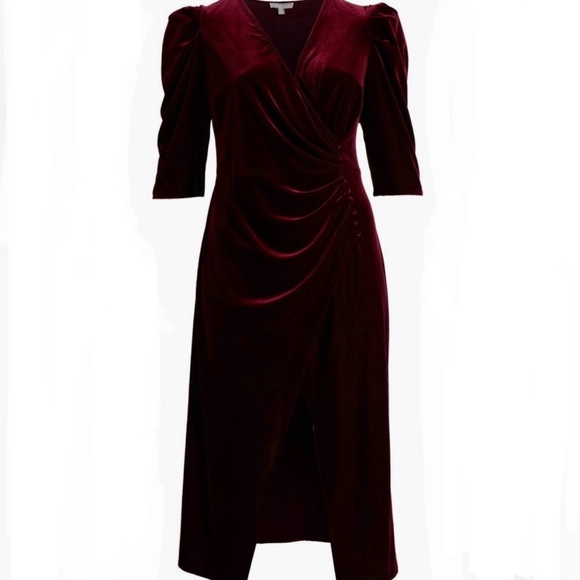 chelsea28 velvet midi dress
